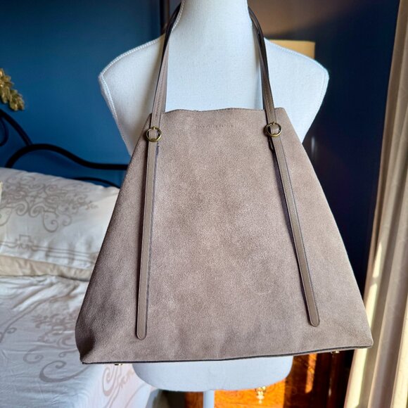 Ralph Lauren Lennox Tote in Greige Suede - Picture 4 of 16